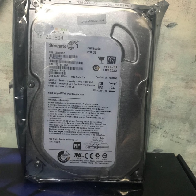 [SALE 10%] Ổ cứng gắn trong HDD Seagate 250GB 7200rpm mỏng 2N SATA 3 3.5” | BigBuy360 - bigbuy360.vn