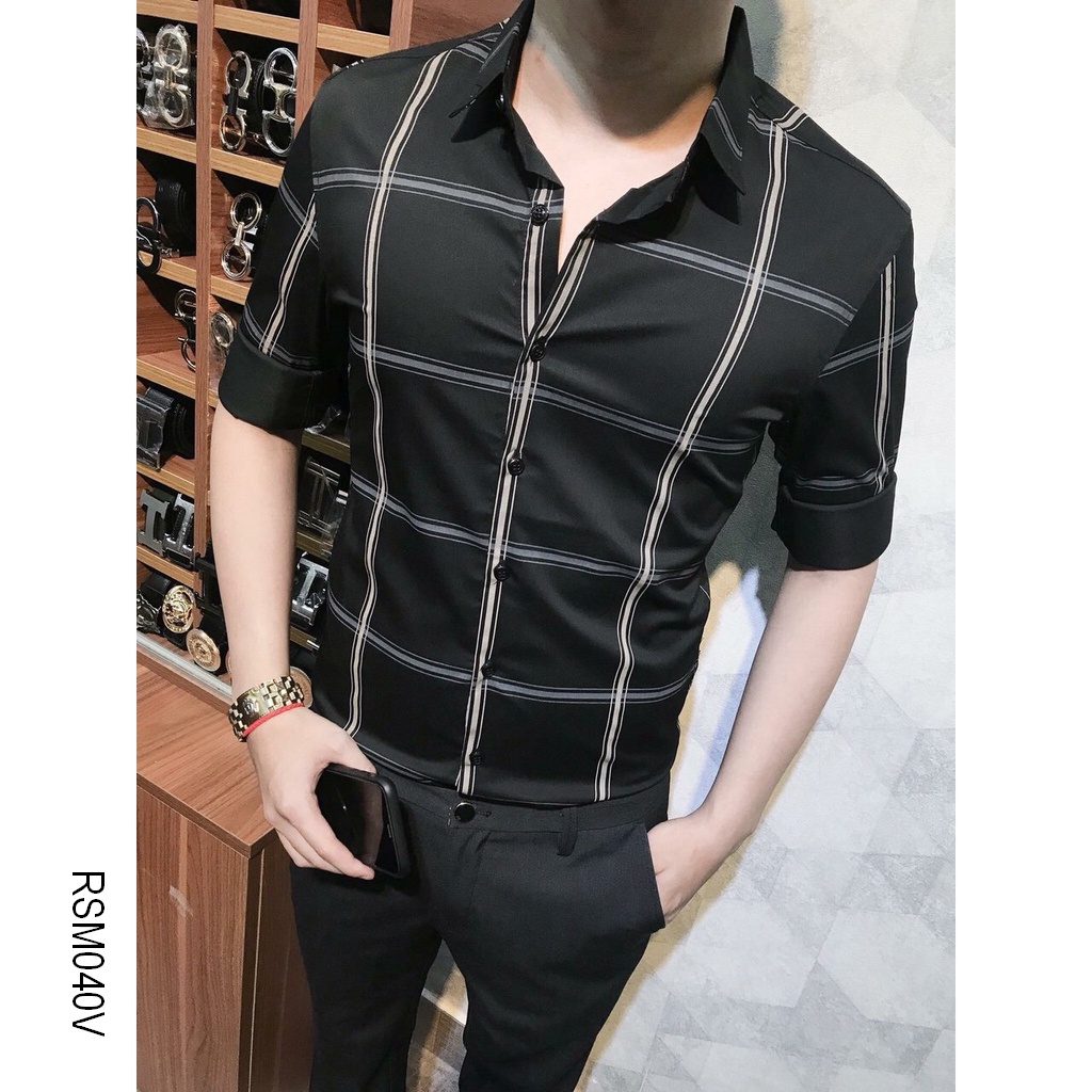 Áo sơ mi đẹp nam SOOTY rsm040 màu trắng, đen, xám