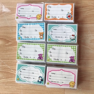 10 Ô Nhãn Vở Học Sinh[ có sẵn keo]