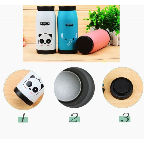 Bình Đựng Nước Giữ Nhiệt Nóng Lạnh Inox 304 Cao Cấp YL43 Cá Tính Voi/Gấu/Thỏ