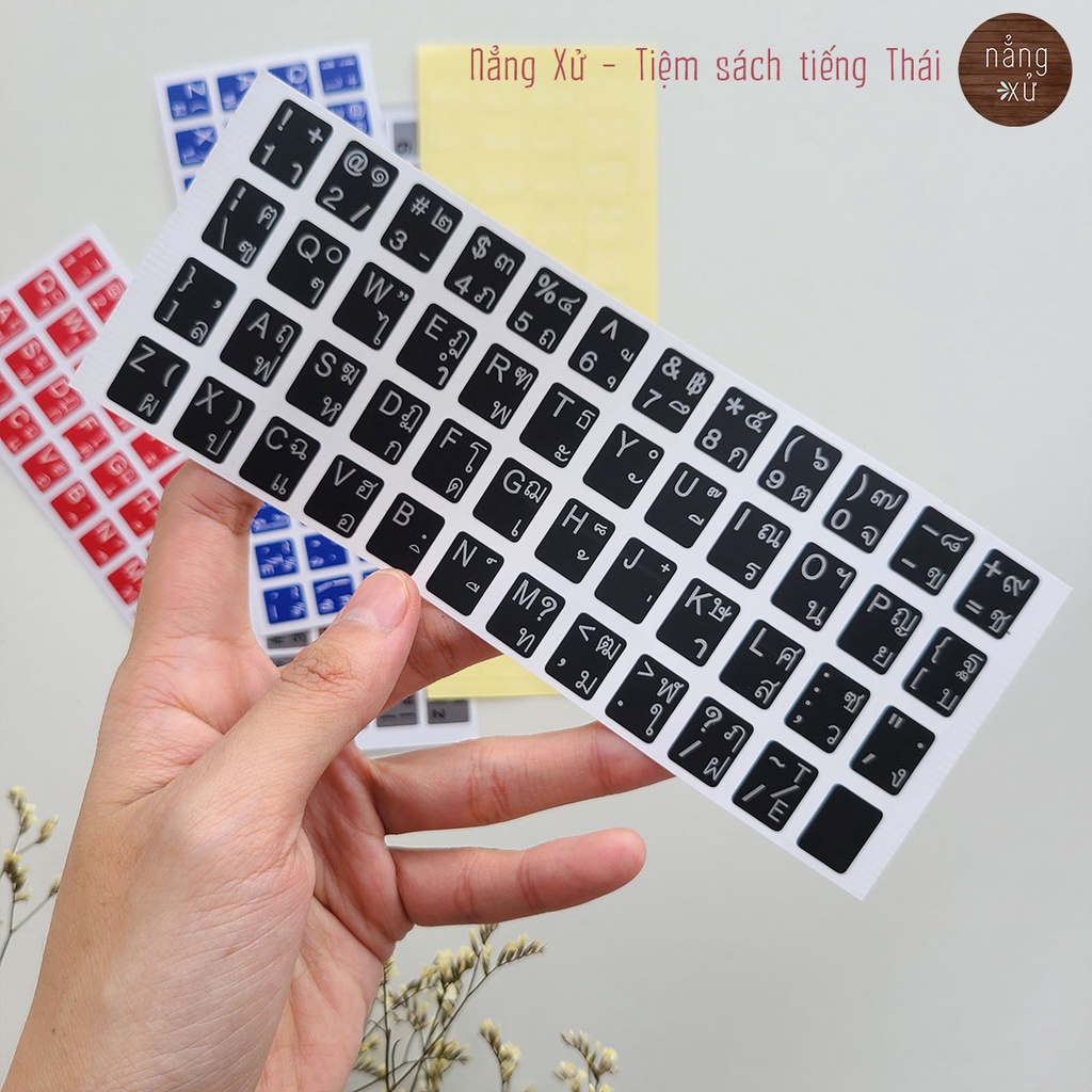 Sticker dán bàn phím tiếng Thái