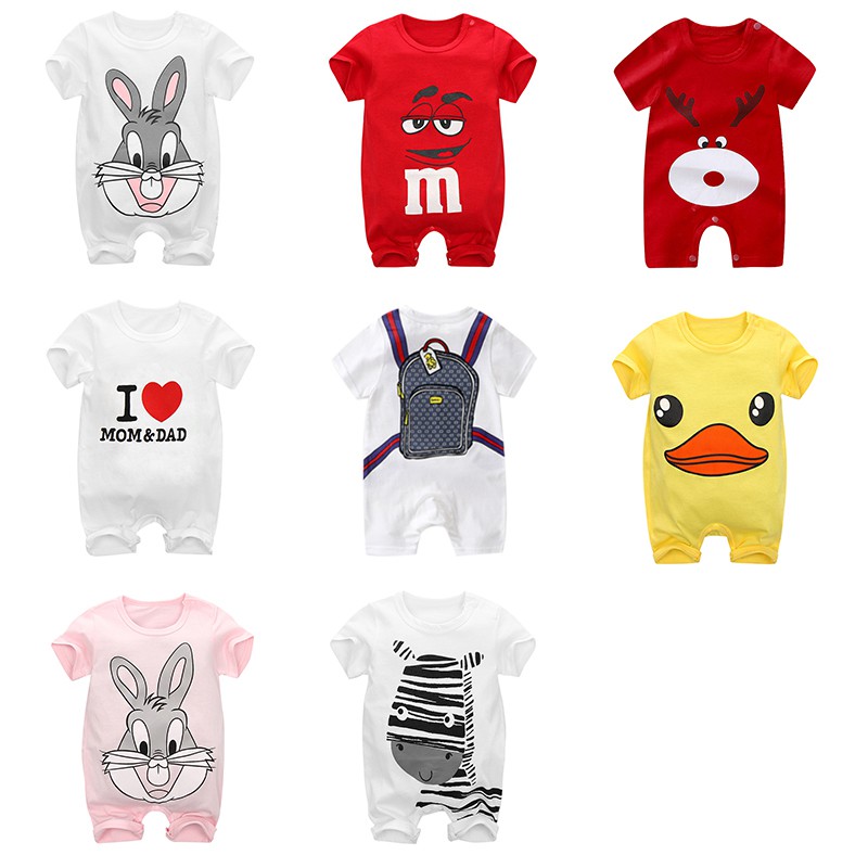 Jumpsuit Ngủ Liền Thân Dễ Thương Cho Bé Sơ Sinh Từ 0-24 Tháng Tuổi