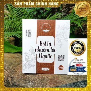 Bột lá nhuộm tóc ogatic 50g mầu nâu- hàng chính hãng