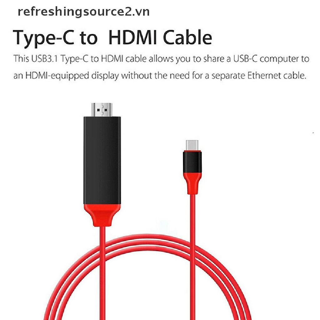 Cáp chuyển đổi USB-C Type C sang HDMI AV TV USB 3.1 Plug And Play 4K HD Video 2.vn}