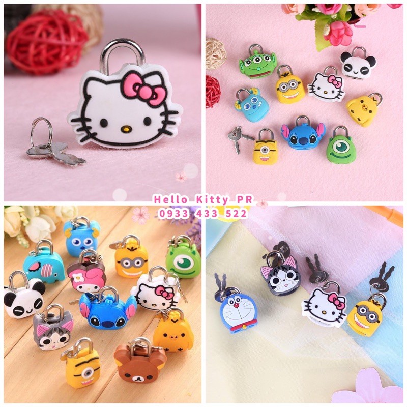 Ổ KHÓA MINI HELLO KITTY DOREMON DORAEMON