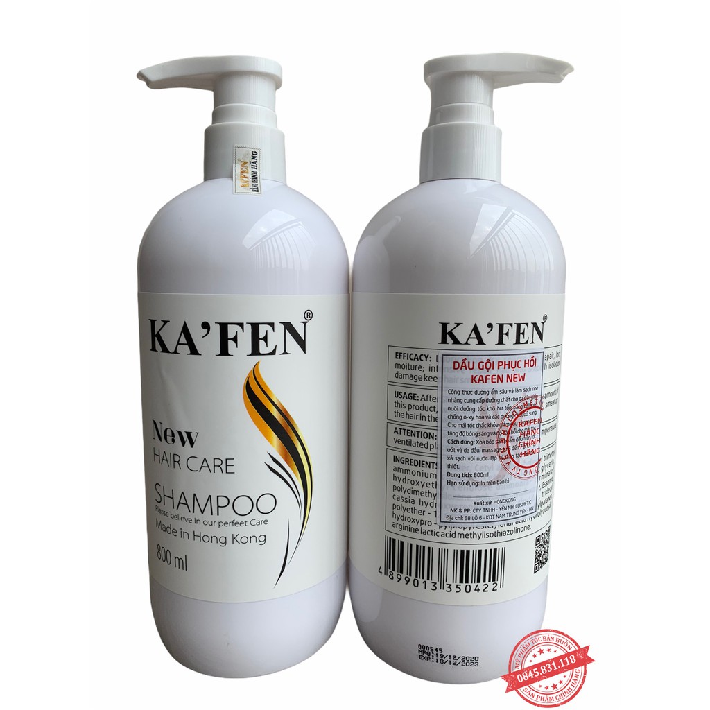 Cặp Dầu Gội Xả NEW KAFEN 800ml | Giảm Rụng Tóc,Phục Hồi Tóc Khô Xơ, Hư Tổn ⚜️Hàng Chính Hãng⚜️ CT08