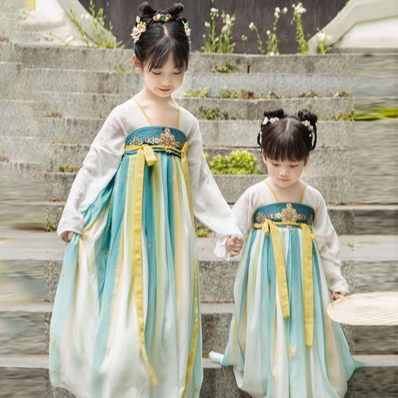 Đầm Hán Phục Cổ Điển Thời Trang Cho Bé Gái