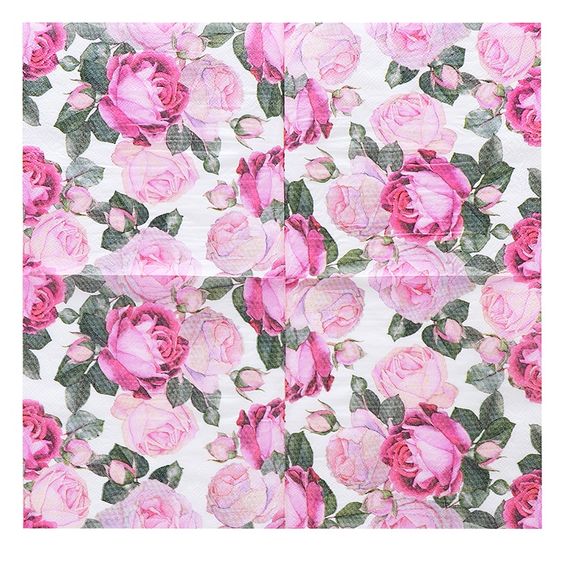 Khăn Ăn Họa Tiết Hoa Oải Hương Xinh Xắn