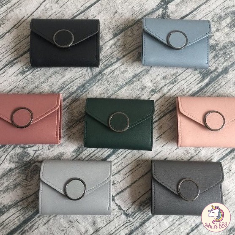 [Mã FAMAYWA2 giảm 10K đơn 50K] Ví nữ mini mẫu mới khuy tròn nhiều màu - VN86