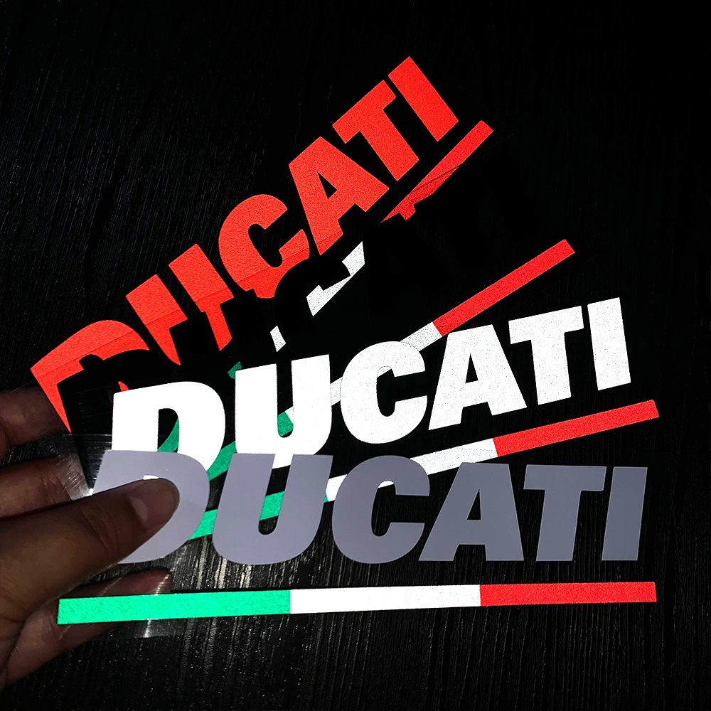 Miếng Dán Trang Trí Mũ Bảo Hiểm / Xe Máy Ducati Bằng Chất Liệu Vinyl