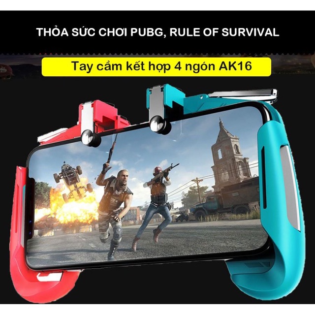 Tay cầm chơi game Ak16 cho điện thoại chơi PUBG Ros Freefire Call Of Duty | BigBuy360 - bigbuy360.vn