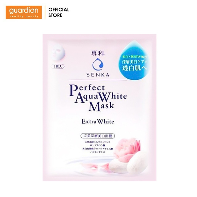 Mặt Nạ Dưỡng Trắng Hồng Da Senka Perfect Aqua White Mask Extra White (23g)