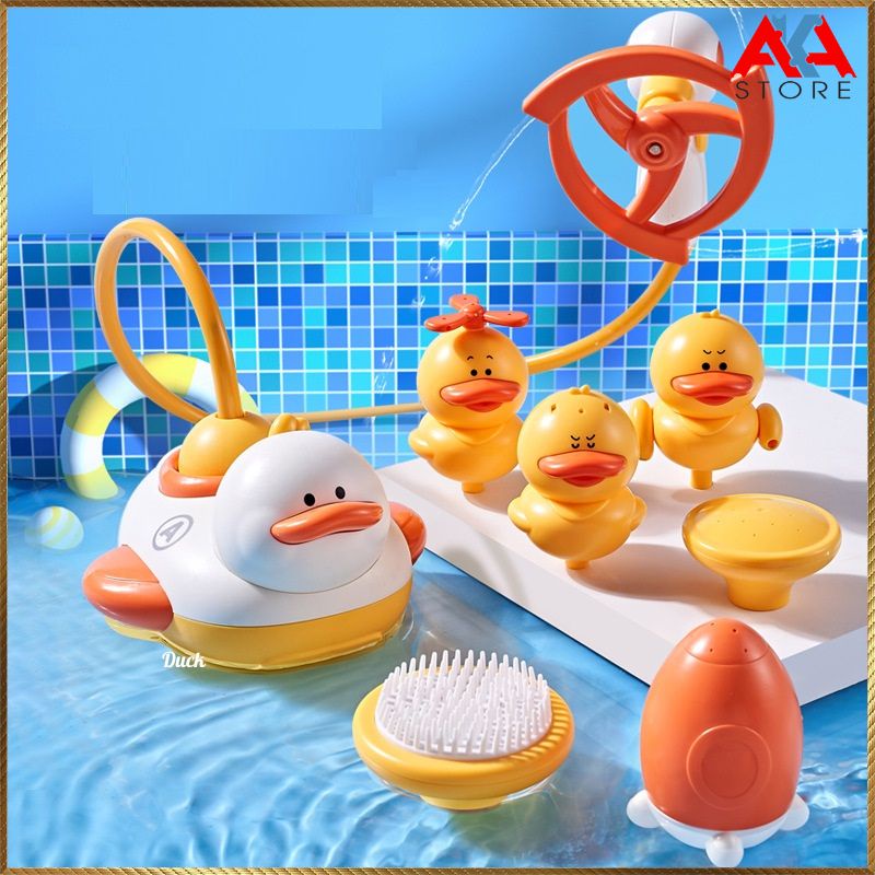 Vịt thả bồn tắm - Đồ chơi nhà tắm cho bé, chất liệu nhựa nguyên sinh ABS cao cấp AKA Store