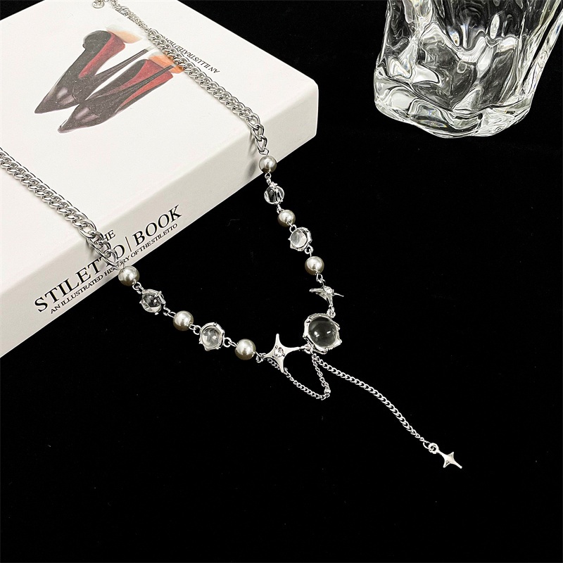 Vòng cổ Chuỗi Hạt Và Ngôi Sao Phong Cách hip hop Đường Phố Đơn Giản Chất Lượng Cao Mới