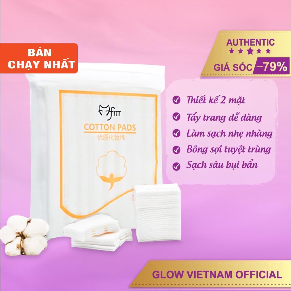 Sỉ- Bông tẩy trang mèo 3 lớp cotton pads 222 miếng dày dặn, mềm mịn chính hãng- Glow Vietnam