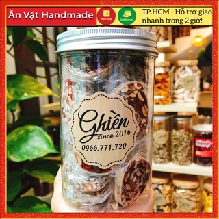 Kẹo chuối cuộn đậu mè đặc sản hộp 400gram, Đồ ăn vặt Sài Gòn