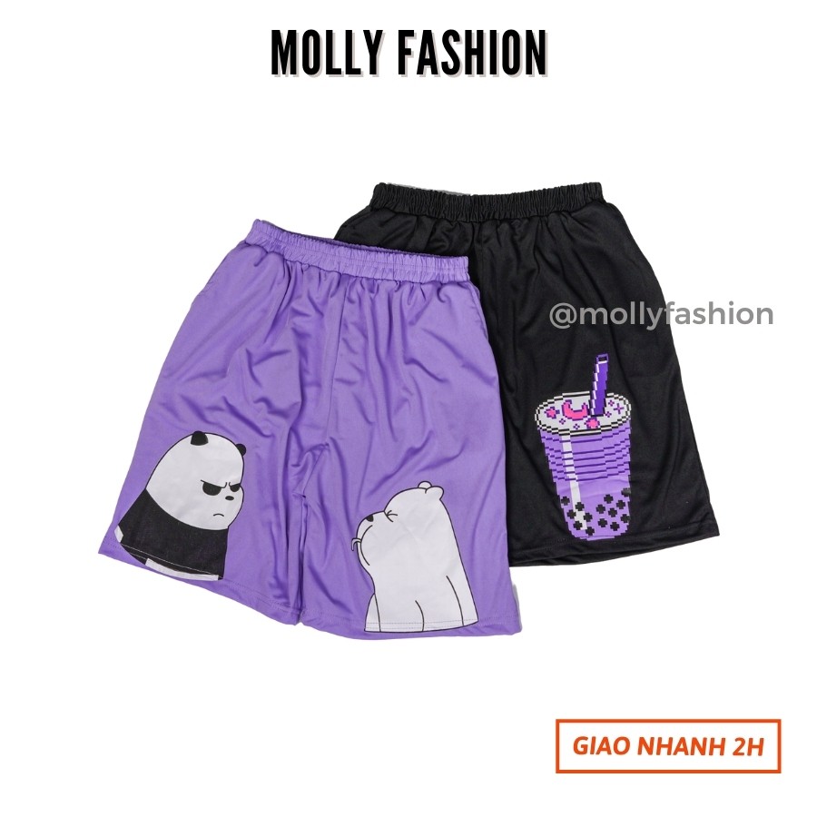 Quần Short lửng Cartoon Unisex BST 03 ❤️ QUẦN ĐÙI HOẠT HÌNH nhiều mẫu Freesize Molly Fashion