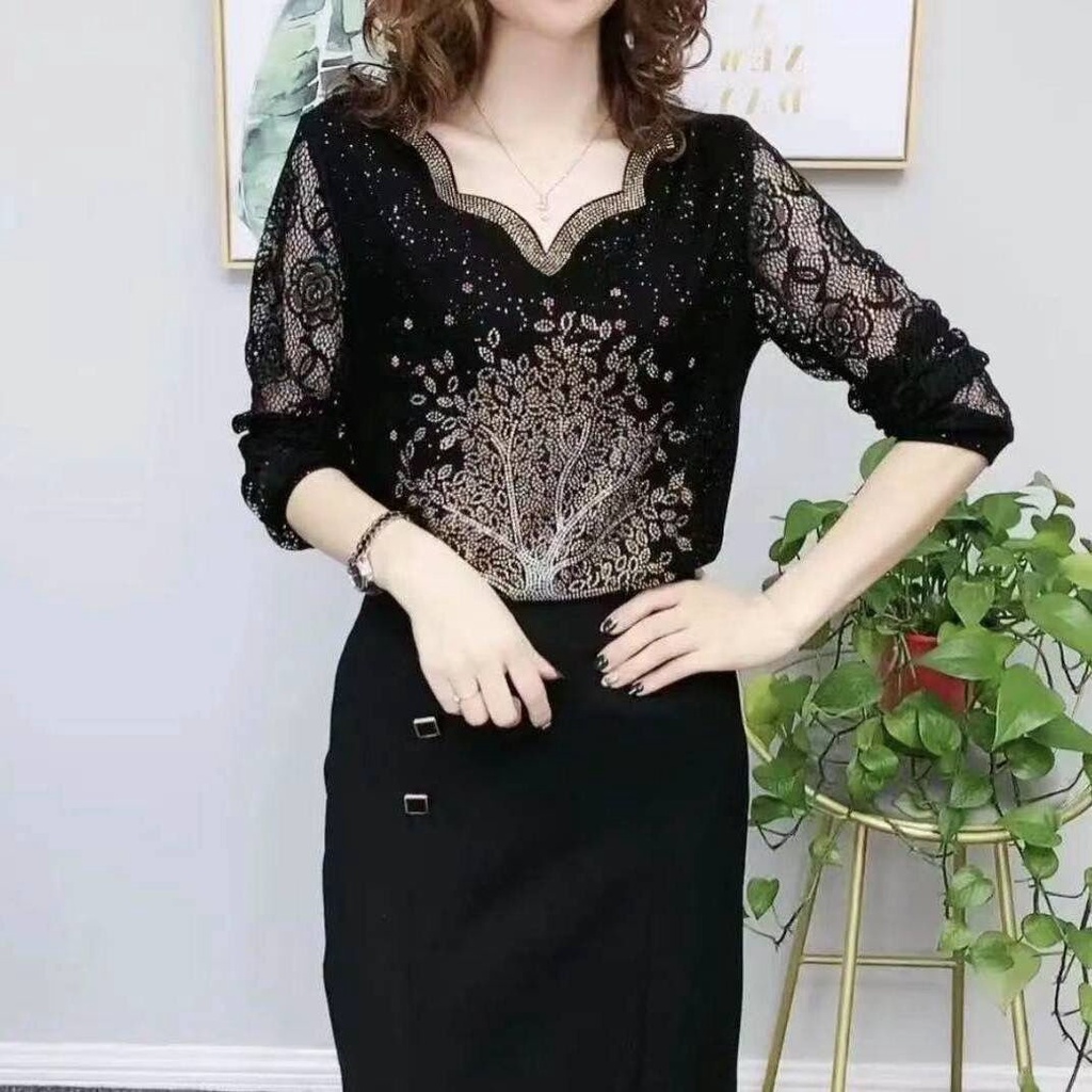 Áo Ren Tay Dài Phong Cách Phương Tây Thời Trang Mùa Thu Mới