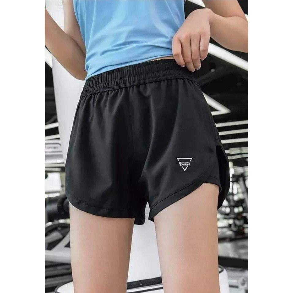 Quần đùi nữ 2 lớp, quần short, quần tập gym yoga | BigBuy360 - bigbuy360.vn