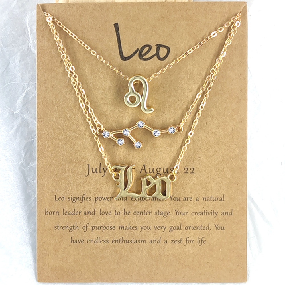 Set 3 Vòng Cổ Mặt Cung Hoàng Đạo Thời Trang Nữ