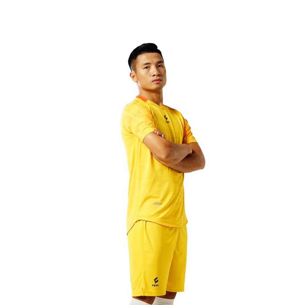 Bộ quần áo thể thao bóng đá đồ bộ nam mùa hè cao cấp màu vàng EGAN ALPHA-TD04