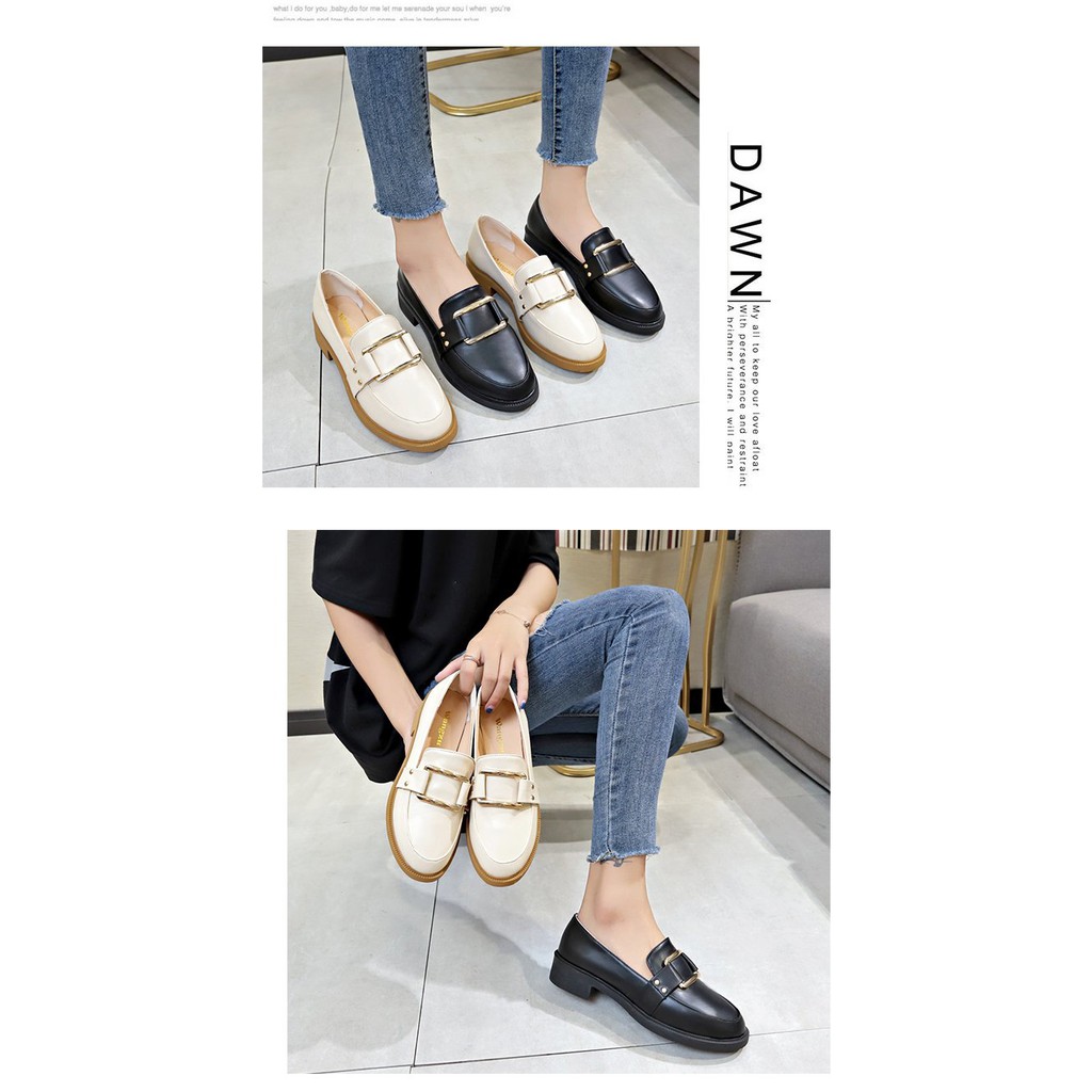 Giày Búp Bê Nữ Đế Cao 3cm Kiểu Dáng Mũi Tròn Cá Tính - MPS301 [ORDER QUẢNG CHÂU] | BigBuy360 - bigbuy360.vn