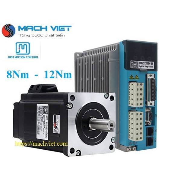 Bộ động cơ Hybrid Servo 3 phase JMC 8Nm 86J12126EC-1000 và Driver 3HSS2208H