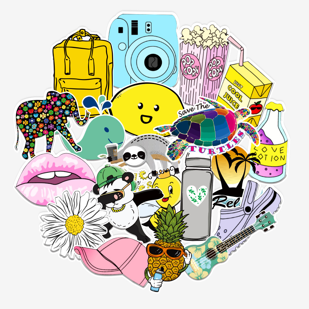 Sticker dán mũ bảo hiểm hình scrunchies Sticker chống nước dán laptop, điện thoại, mũ bảo hiểm, vali