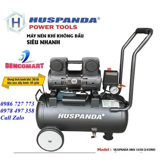 Máy nén khí không dầu 30 lít Huspanda HKN1450 nén khí siêu nhanh