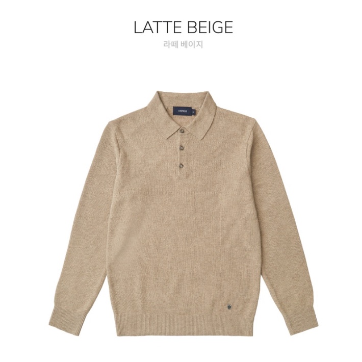 Áo polo len dày tay nam pha Cashmere Cremiux 6 màu nam tính