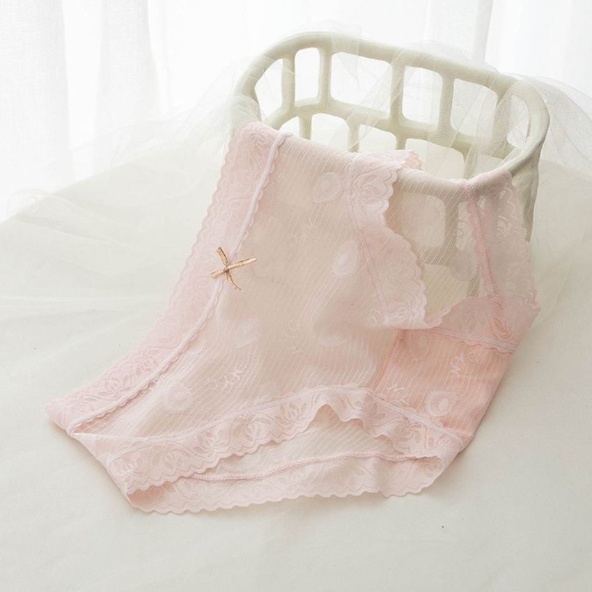 Quần lót nữ , quần lót ren dễ thương ren xuyên đấy quần chất cotton kháng khuẩn L1016