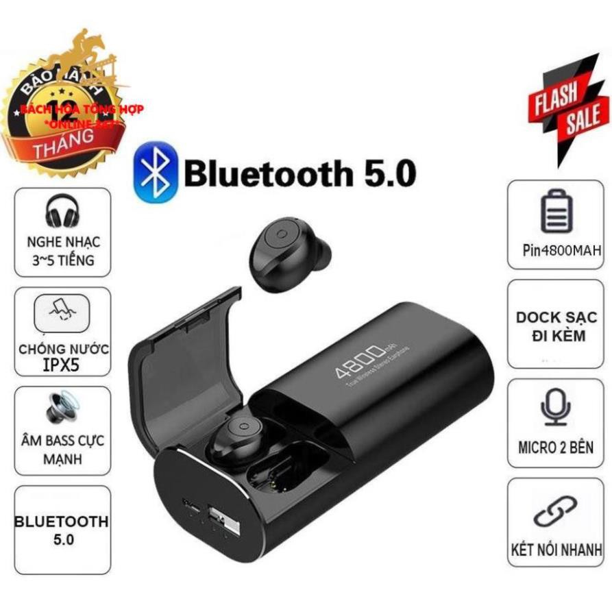 ️🥇Top 1 Tai Nghe️🥇Tai Nghe Bluetooth True Wireless Amoi F9 - 4800, Kiêm Sạc Dự Phòng Đồng Hồ Hiện Thị % Pin