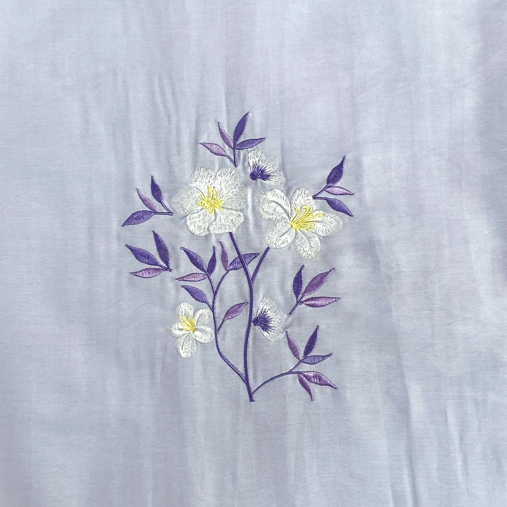 Chăn bốn mùa K-Bedding By Everon Màu Tím KMTS104 MicroTencel Thêu Họa Tiết
