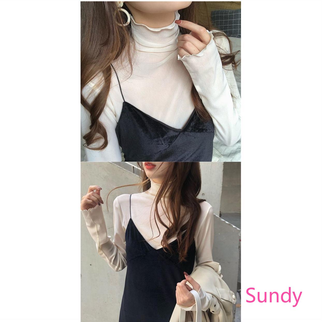 [ Mã 11FASHIONSALE1 giảm 10K đơn 50K ] Áo cổ cao tay dài dáng mỏng thời trang thanh lịch cho nữ | BigBuy360 - bigbuy360.vn