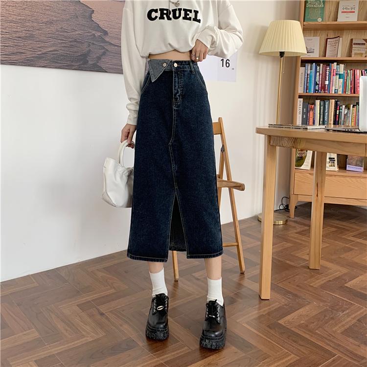 Chân Váy Denim Chữ A Lưng Cao Phong Cách Hàn Quốc Thời Trang Mùa Hè Hàng Mới Dành Cho Bạn Nữ