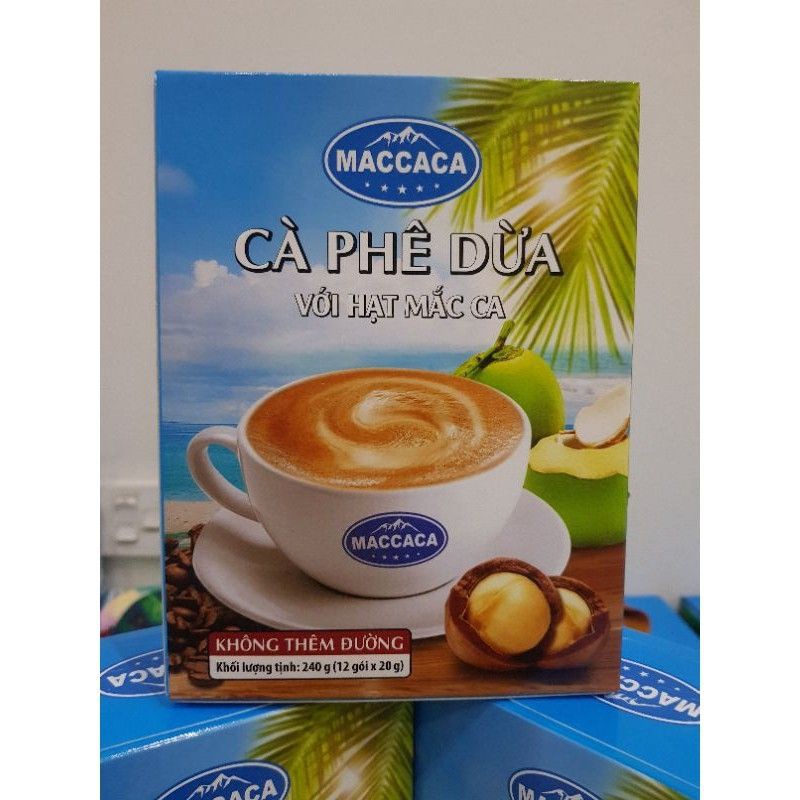 Cà phê dừa❤freeship❤MACCACA Hộp 12 gói x 20gr | BigBuy360 - bigbuy360.vn