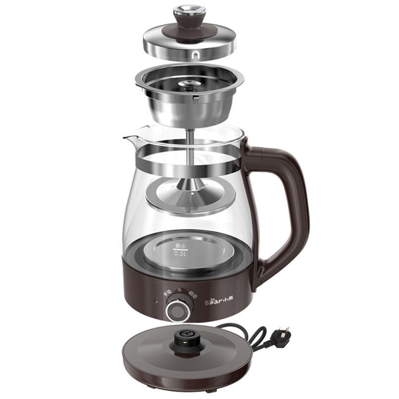 Máy Pha Trà Bear ZCQ-A10X1 Dung Tích 1L Tiện Dụng, Kèm Lõi Lọc Trà, Thủy Tinh Cao Cấp