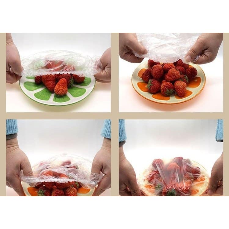 Bọc thực phẩm set túi màng bọc thực phẩm có chun hình gấu đa năng tái xử dụng được nhiều lần AZ SL44