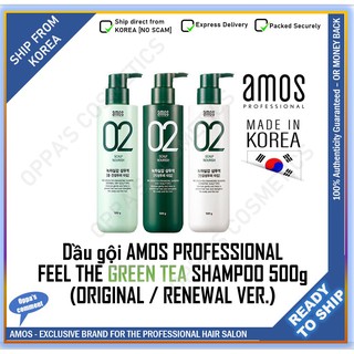 Dầu gội AMOS PROFESSIONAL FEEL THE GREEN TEA SHAMPOO