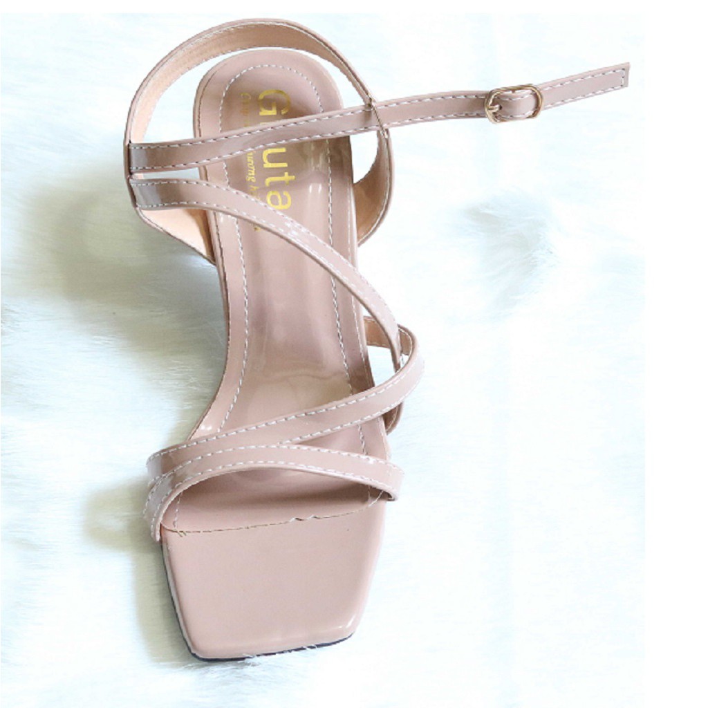 Giày sandal cao gót 6cm quai ngang   kiểu mới hot trend Giày cao gót  Dép sandal nữ.