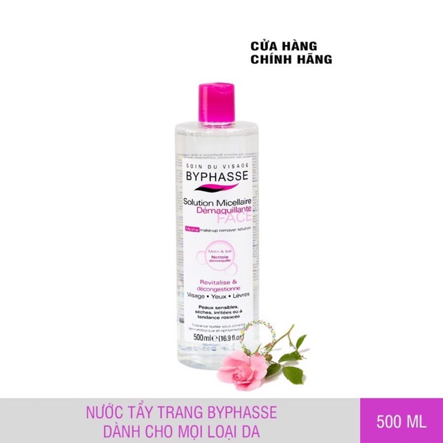 [AUTH] Nước Tẩy Trang BYPHASSE Solution Micrellaire Face 500ml