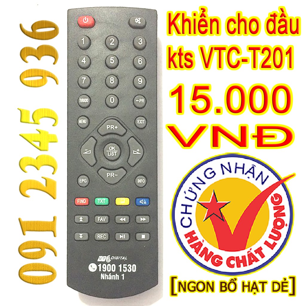 Điều khiển VTC-T201 cho đầu kỹ thuật số VTC19001530