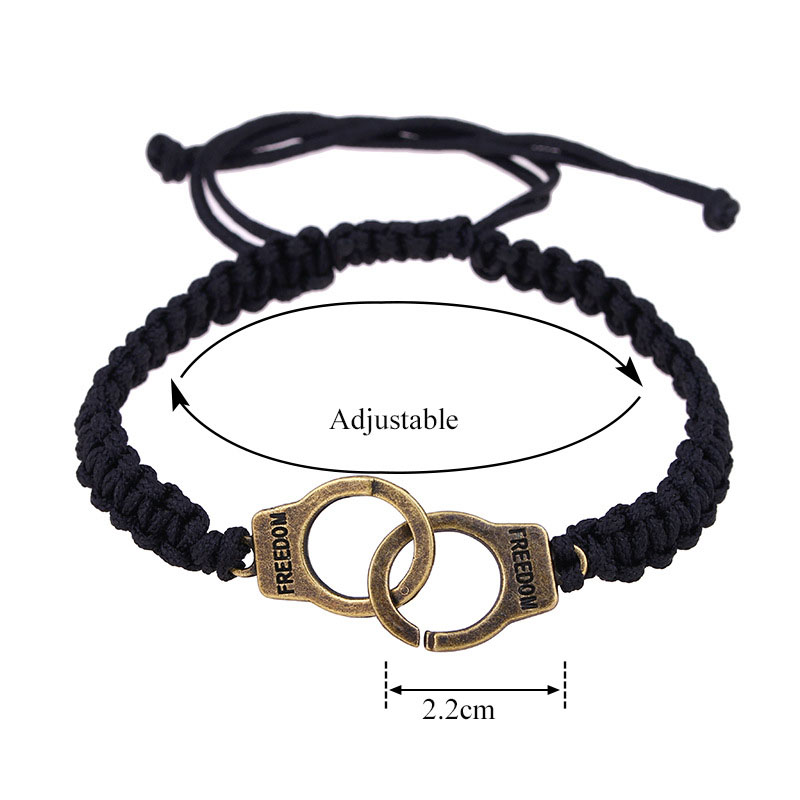 Vòng Tay Hình Còng Tay Có Thể Điều Chỉnh Phong Cách Vintage Cho Cặp Đôi