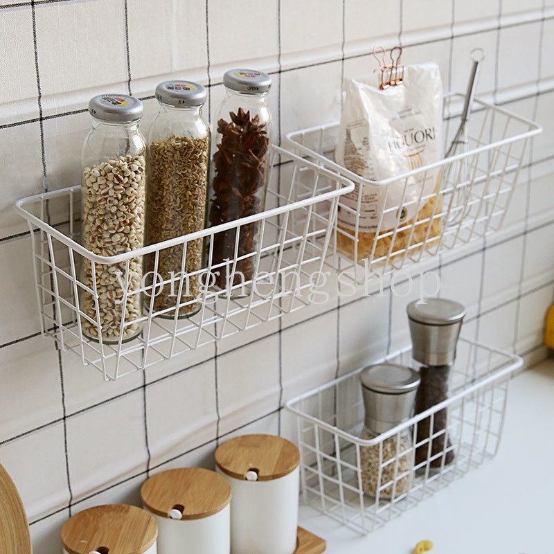 Giỏ sắt đựng gia vị tiện dụng cho nhà bếp/phòng tắm