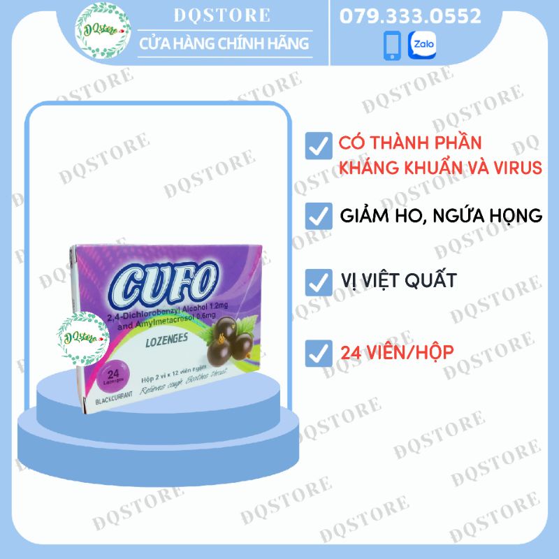 Kẹo ngậm giảm ho Cufo - hộp 24 viên