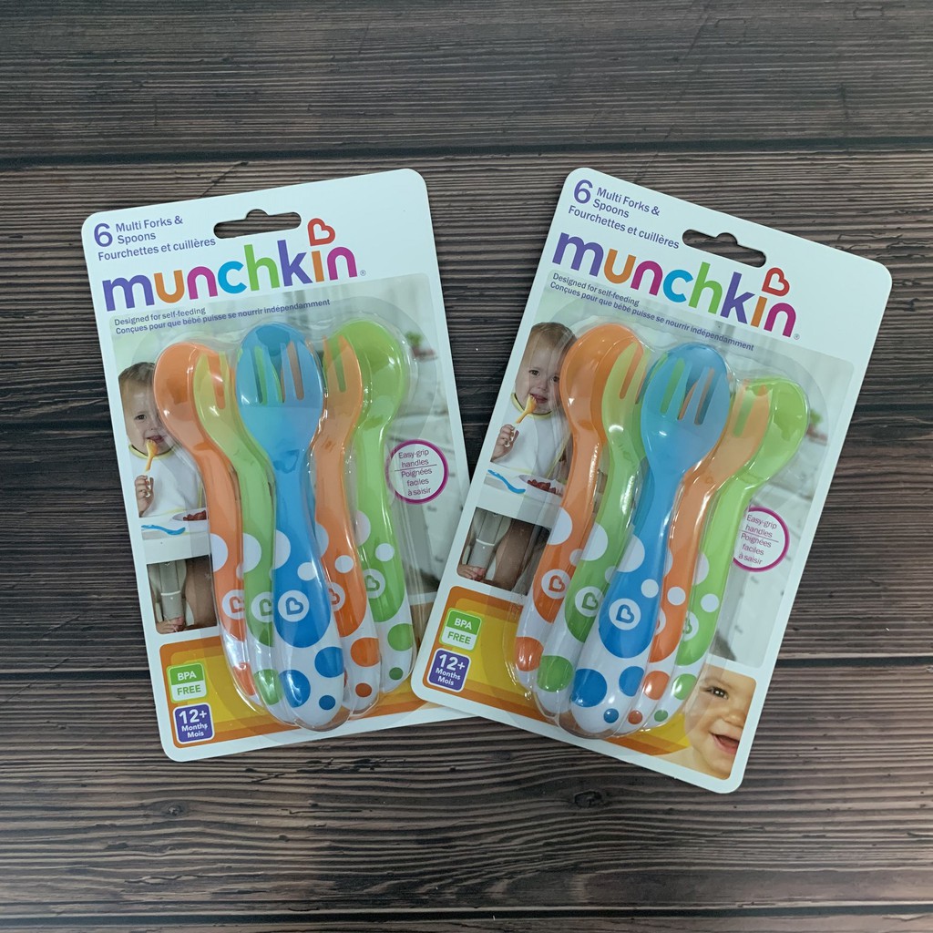 Muỗng nĩa Munchkin cho bé tập cầm (tách set)