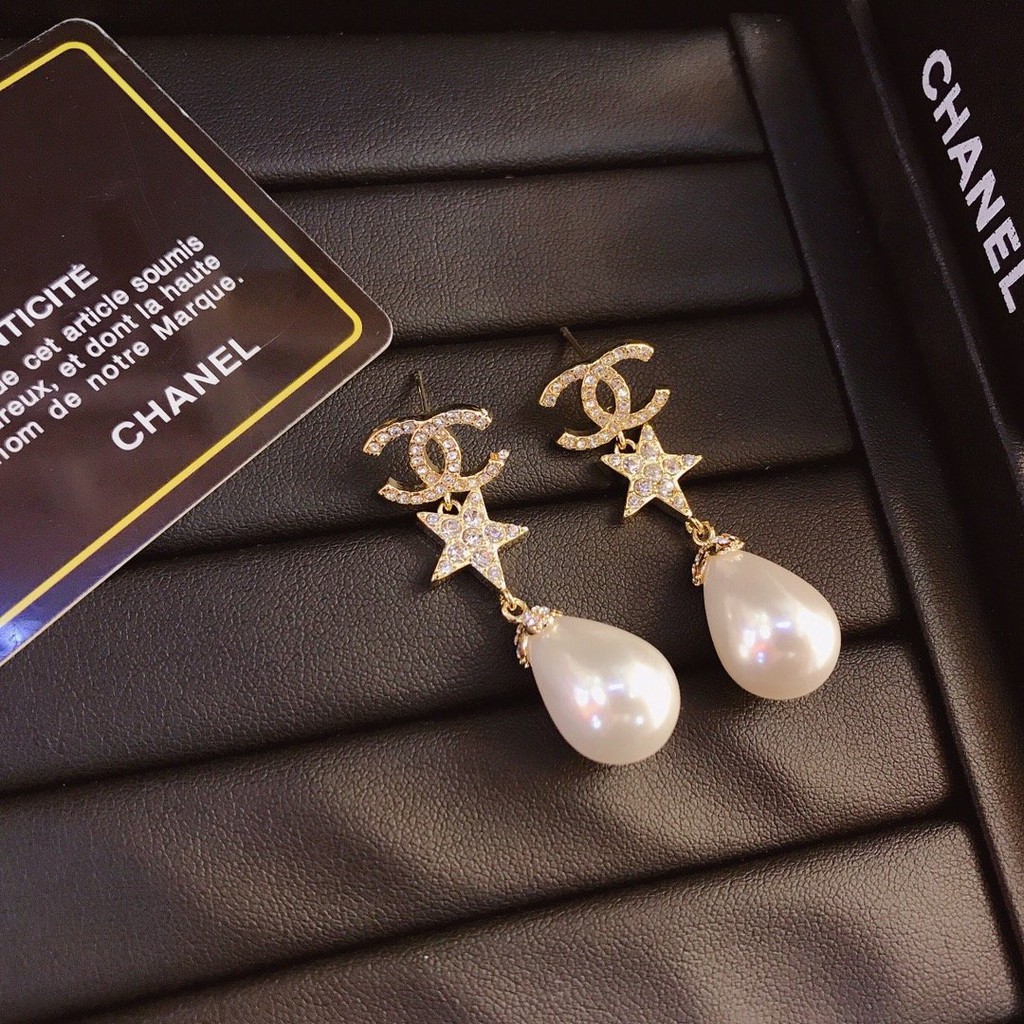 Bông Tai Mạ Bạc 925 Đính Đá Và Ngọc Trai Nhân Tạo Thời Trang