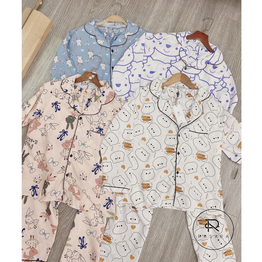 Bộ ngủ Pyjama thời trang nữ họa tiết thỏ Rosara B39 | BigBuy360 - bigbuy360.vn