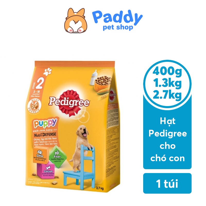 Hạt Pedigree Puppy Cho Chó Con Vị Gà &amp; Trứng