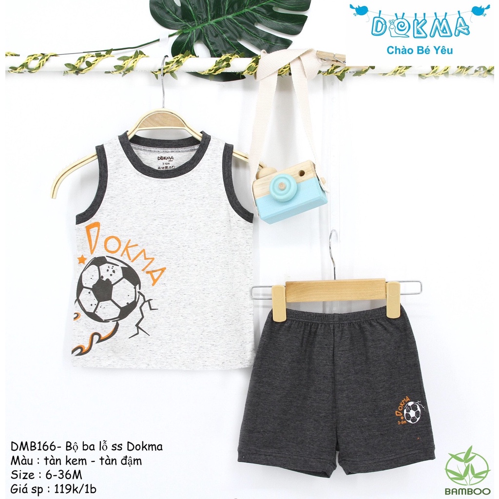 Dokma - Bộ sơ sinh ba lỗ cho bé 6-24m DMB166